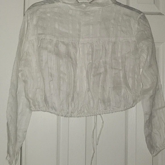 Lisa Marie Fernandez Linen Crop shirt - Picture 5 of 5